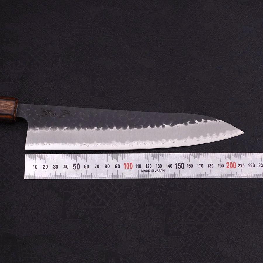 Gyuto Stainless Clad Aogami-Super Kurouchi Tsuchime Sumi Urushi Handle 210mm-Aogami Super-Kurouchi-Japanese Handle-[Musashi]-[Japanese-Kitchen-Knives]