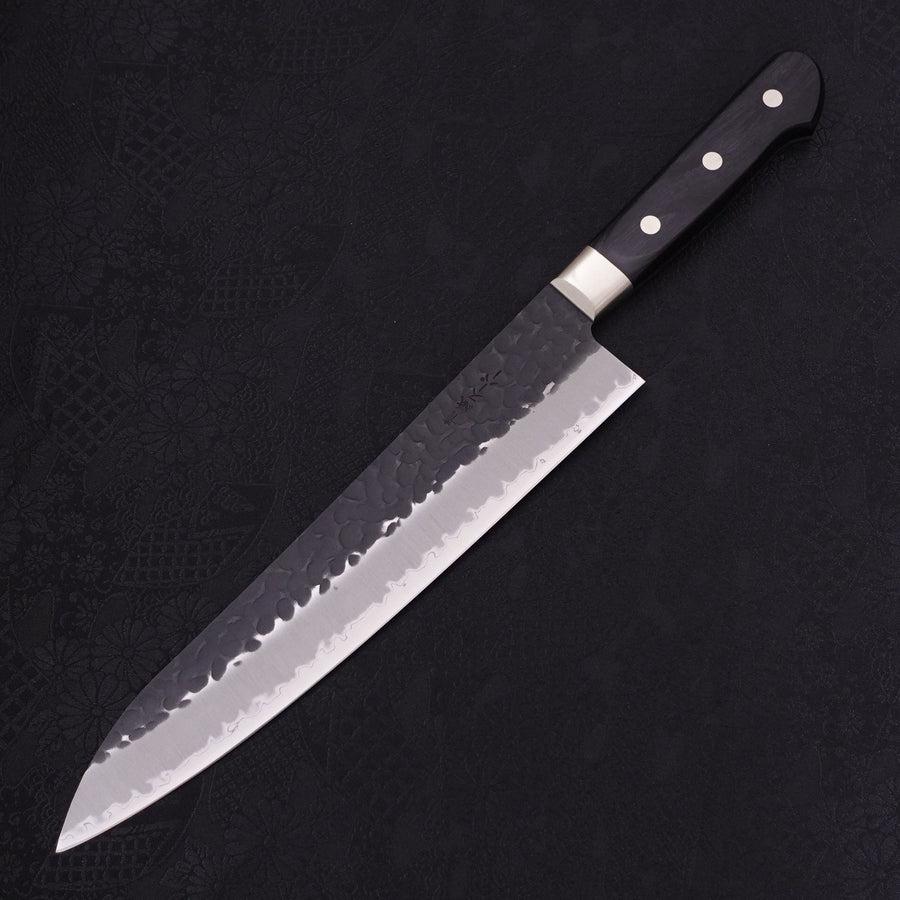 Gyuto Stainless Clad Aogami-Super Kurouchi Tsuchime Western Handle 240mm-Aogami Super-Kurouchi-Western Handle-[Musashi]-[Japanese-Kitchen-Knives]
