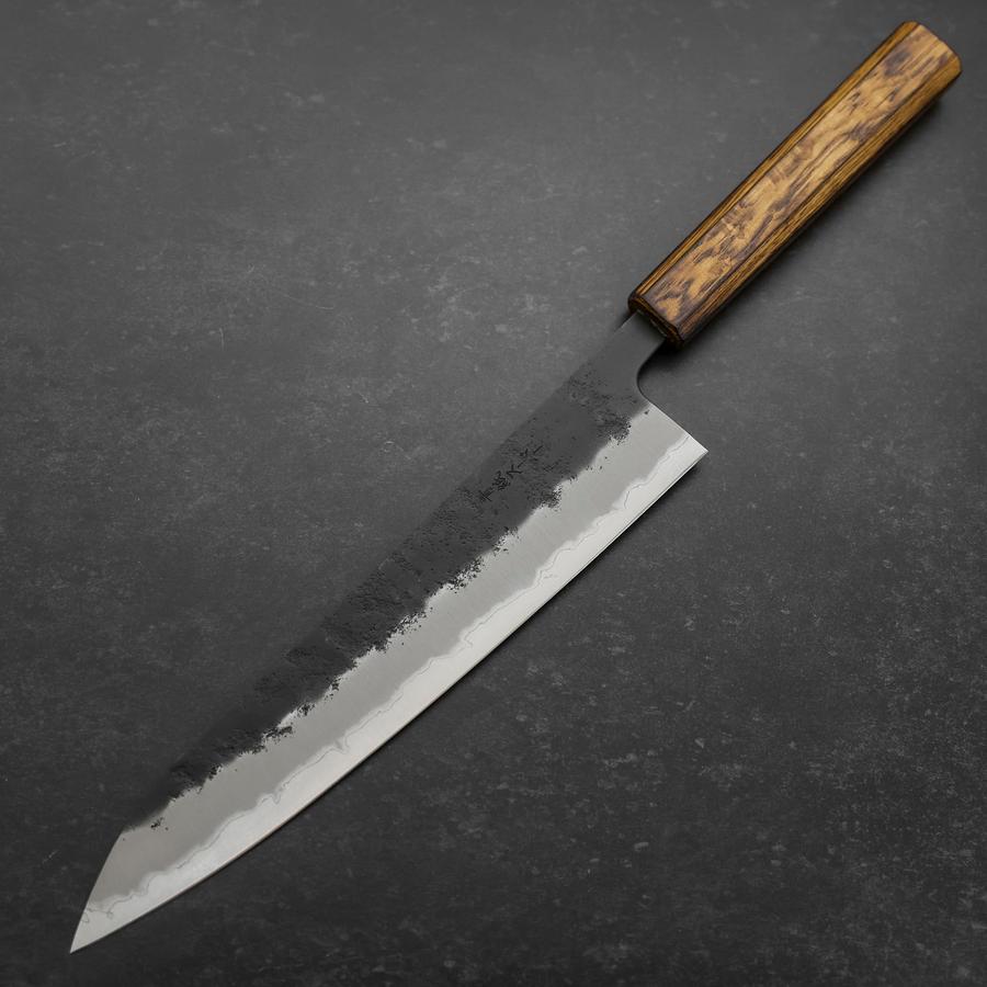 Gyuto Stainless Clad Blue Super Kurouchi Nashiji Sumi Urushi