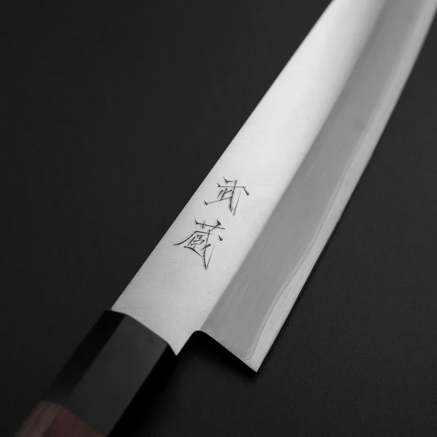 牛刀 青紙スーパー 磨き 墨漆柄 180mm – MUSASHI