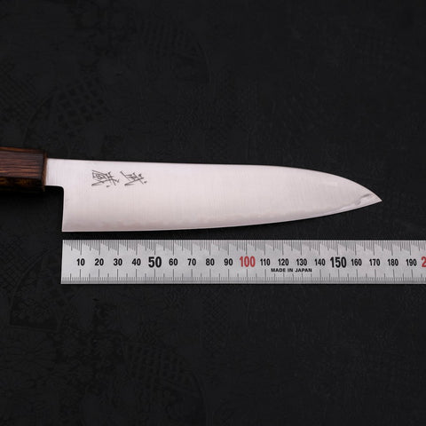 Gyuto Stainless Clad Blue Super Polished Sumi Urushi Handle 180mm (7”)-[Musashi]-[Japanese-Kitchen-Knives]