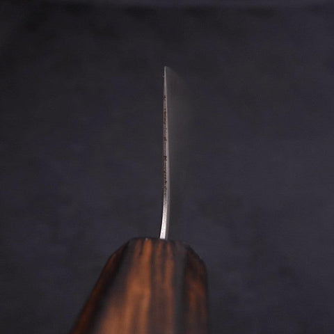 Gyuto Stainless Clad Blue Super Polished Sumi Urushi Handle 240mm (9.4”)-[Musashi]-[Japanese-Kitchen-Knives]