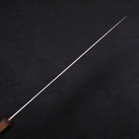 Gyuto Stainless Clad Blue Super Polished Sumi Urushi Handle 240mm (9.4”)-[Musashi]-[Japanese-Kitchen-Knives]