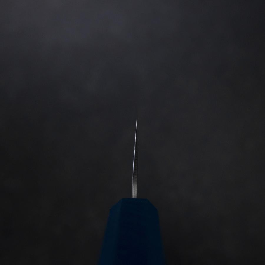 Gyuto Sweden Stainless Steel Nashiji Washi Damascus Blue Urushi Handle 210mm-[Musashi]-[Japanese-Kitchen-Knives]