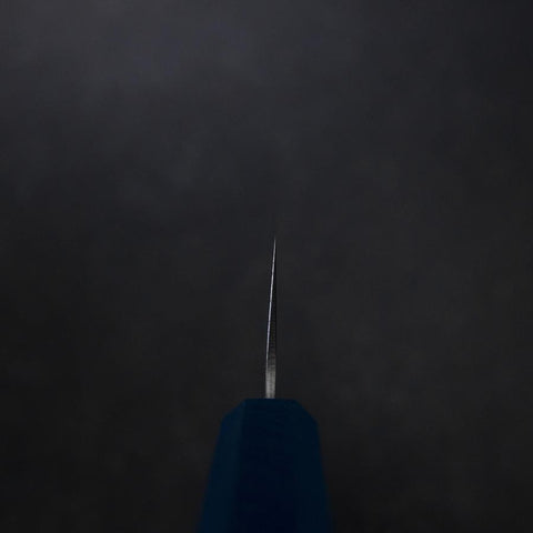 Gyuto Sweden Stainless Steel Nashiji Washi Damascus Blue Urushi Handle 210mm-[Musashi]-[Japanese-Kitchen-Knives]