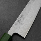 Gyuto Sweden Stainless Steel Nashiji Washi Damascus Green Urushi Handle 210mm-[Musashi]-[Japanese-Kitchen-Knives]