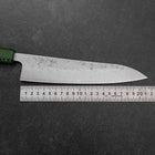 Gyuto Sweden Stainless Steel Nashiji Washi Damascus Green Urushi Handle 210mm-[Musashi]-[Japanese-Kitchen-Knives]