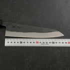 Gyuto V-Toku 2 Kurouchi Damascus Buffalo Ebony Handle 185mm (7.3”) (7.3”)-[Musashi]-[Japanese-Kitchen-Knives]
