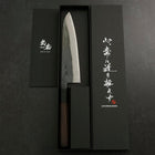 Gyuto V-Toku 2 Kurouchi Damascus Buffalo Ebony Handle 185mm (7.3”) (7.3”)-[Musashi]-[Japanese-Kitchen-Knives]