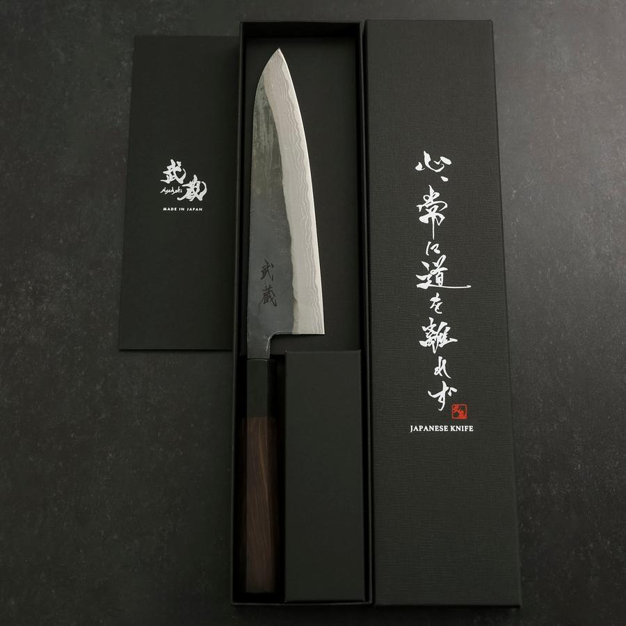 牛刀 V特2号 黒打 黒檀水牛柄 185mm – MUSASHI