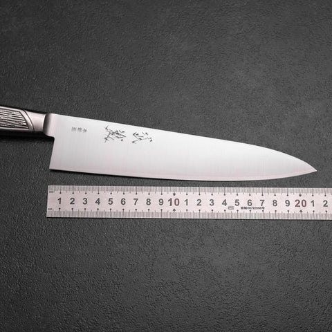 Gyuto VG-1 Polished Stainless Handle 210mm-[Musashi]-[Japanese-Kitchen-Knives]