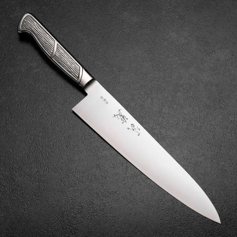 Gyuto VG-1 Polished Stainless Handle 210mm-[Musashi]-[Japanese-Kitchen-Knives]