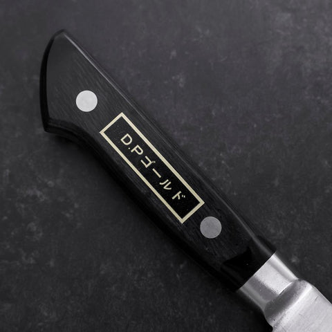 Gyuto VG-1 Polished Western Black Handle 180mm (Tsuba-ari) (7”)-[Musashi]-[Japanese-Kitchen-Knives]