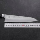 Gyuto VG-1 Polished Western Black Handle 180mm (Tsuba-ari) (7”)-[Musashi]-[Japanese-Kitchen-Knives]