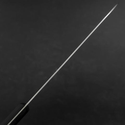 Gyuto VG-1 Polished Western Black Handle 180mm (Tsuba-nashi) (7”)-[Musashi]-[Japanese-Kitchen-Knives]
