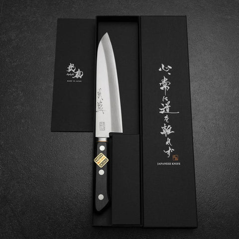Gyuto VG-1 Polished Western Copper Inlay Handle 180mm-[Musashi]-[Japanese-Kitchen-Knives]