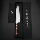 Gyuto VG-1 Polished Western Mahogany Handle 180mm-[Musashi]-[Japanese-Kitchen-Knives]