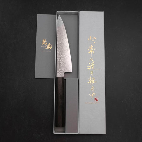 Gyuto VG-10 Damascus Ashwood Handle 145mm (5.7”)-[Musashi]-[Japanese-Kitchen-Knives]