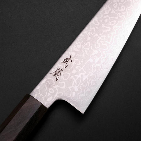 Gyuto VG-10 Damascus Ashwood Handle 150mm (5.9”)-[Musashi]-[Japanese-Kitchen-Knives]