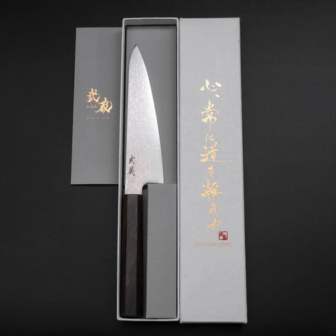 Gyuto VG-10 Damascus Ashwood Handle 150mm-[Musashi]-[Japanese-Kitchen-Knives]