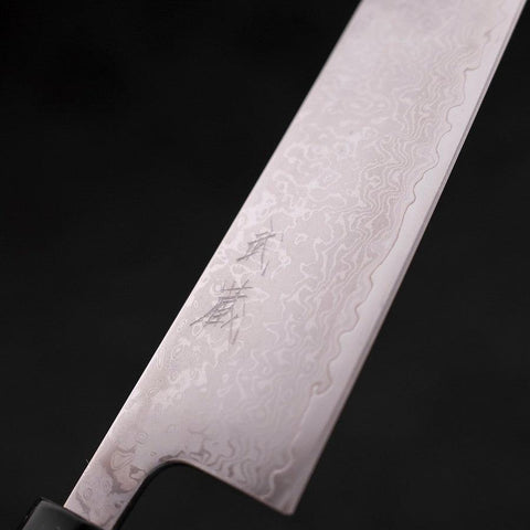 Gyuto VG-10 Damascus Black Buffalo Ebony Handle 210mm (8.3”)-[Musashi]-[Japanese-Kitchen-Knives]