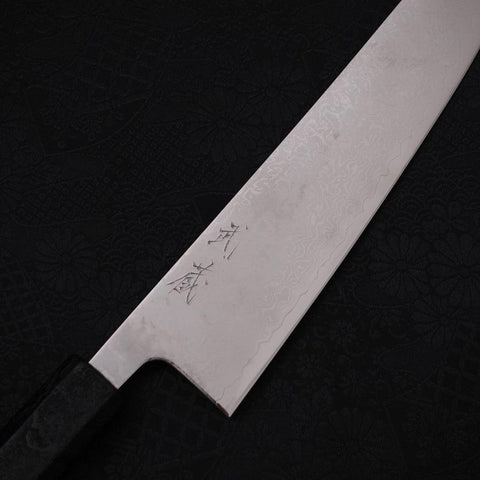 Gyuto VG-10 Damascus Black Ishime Urushi Handle 210mm (8.3”)-[Musashi]-[Japanese-Kitchen-Knives]