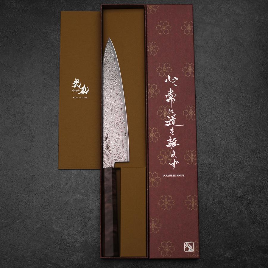 Gyuto VG-10 Damascus Brown Birch Handle 210mm (8.3”) – MUSASHI