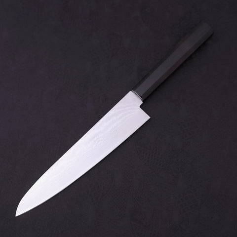 Gyuto VG-10 Damascus Buffalo Ebony Handle 210mm (8.3”)-[Musashi]-[Japanese-Kitchen-Knives]