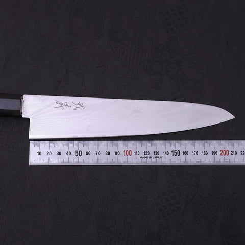 Gyuto VG-10 Damascus Buffalo Ebony Handle 210mm (8.3”)-[Musashi]-[Japanese-Kitchen-Knives]