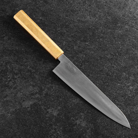 Gyuto VG-10 Damascus Gold Leaf Handle 210mm (8.3”)-[Musashi]-[Japanese-Kitchen-Knives]