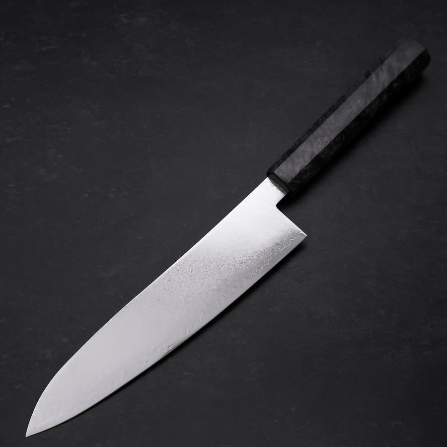 関の刃物 牛刀 210mm 三昧 ハイブリッド スプラッシュ ダマスカス 包丁 牛刀 VG-10 ダマスカス ブルーバーチ柄 210mm – MUSASHI
