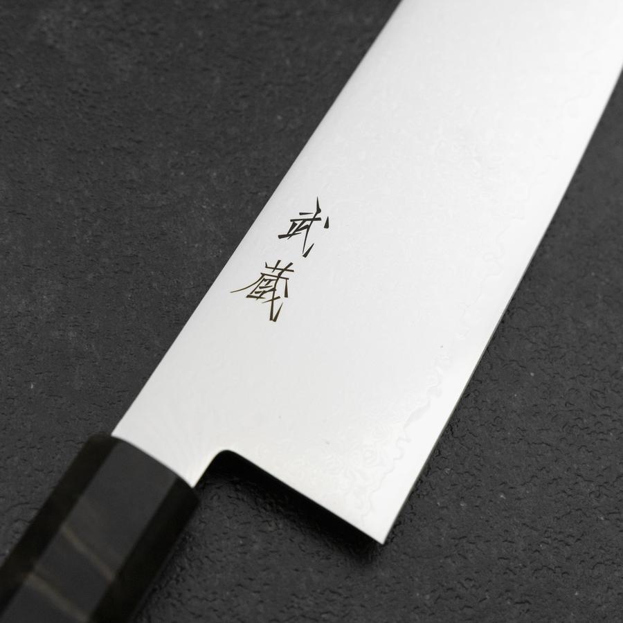牛刀 VG-10 ダマスカス グレースタビライズド樺の木柄 240mm – MUSASHI