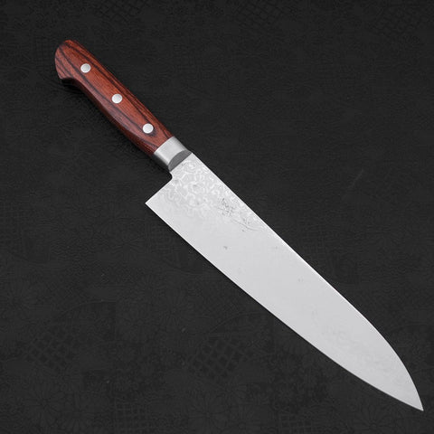 Gyuto VG-10 Damascus Mahogany Handle 210mm (8.3”)-[Musashi]-[Japanese-Kitchen-Knives]