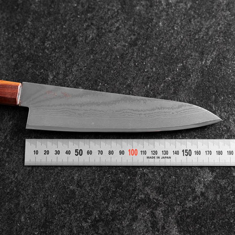 Gyuto VG-10 Damascus Shitan Ebony Handle 180mm-[Musashi]-[Japanese-Kitchen-Knives]