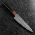 Gyuto VG-10 Damascus Shitan Ebony Handle 180mm-[Musashi]-[Japanese-Kitchen-Knives]