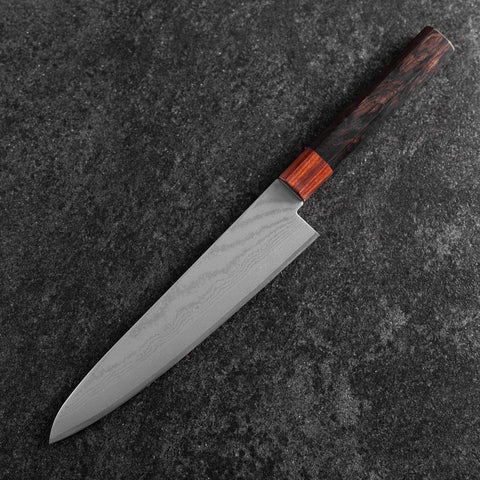 Gyuto VG-10 Damascus Shitan Ebony Handle 210mm-[Musashi]-[Japanese-Kitchen-Knives]