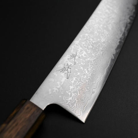 Gyuto VG-10 Damascus Sumi Urushi Handle 210mm-[Musashi]-[Japanese-Kitchen-Knives]