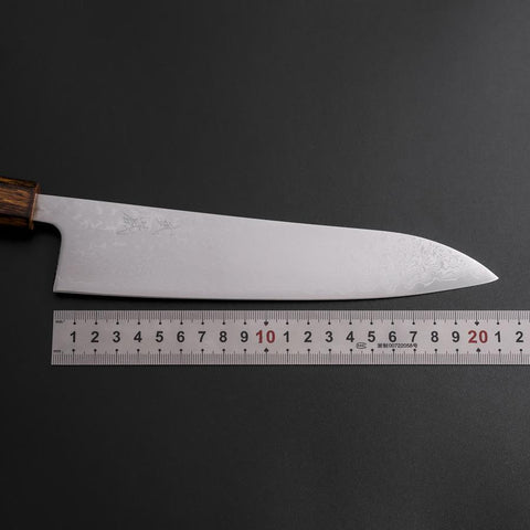 Gyuto VG-10 Damascus Sumi Urushi Handle 210mm-[Musashi]-[Japanese-Kitchen-Knives]