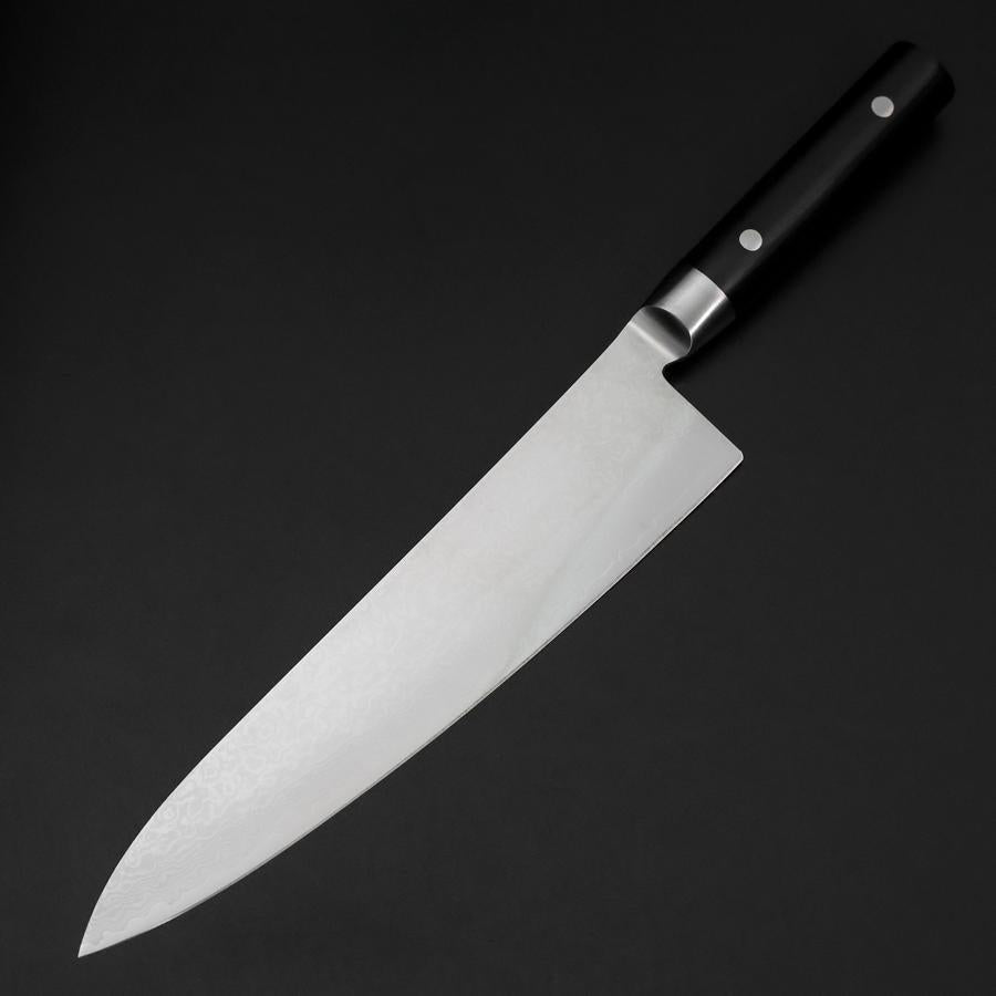 牛刀 VG-10 ダマスカス 洋風黒柄 200mm – MUSASHI 牛刀 VG-10 ダマスカス 洋風黒柄 200mm – MUSASHI