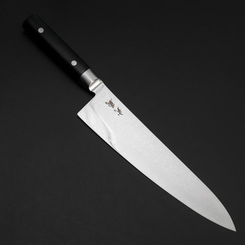 Gyuto VG-10 Damascus Western Black Round Handle 235mm (9.3”)-[Musashi]-[Japanese-Kitchen-Knives]