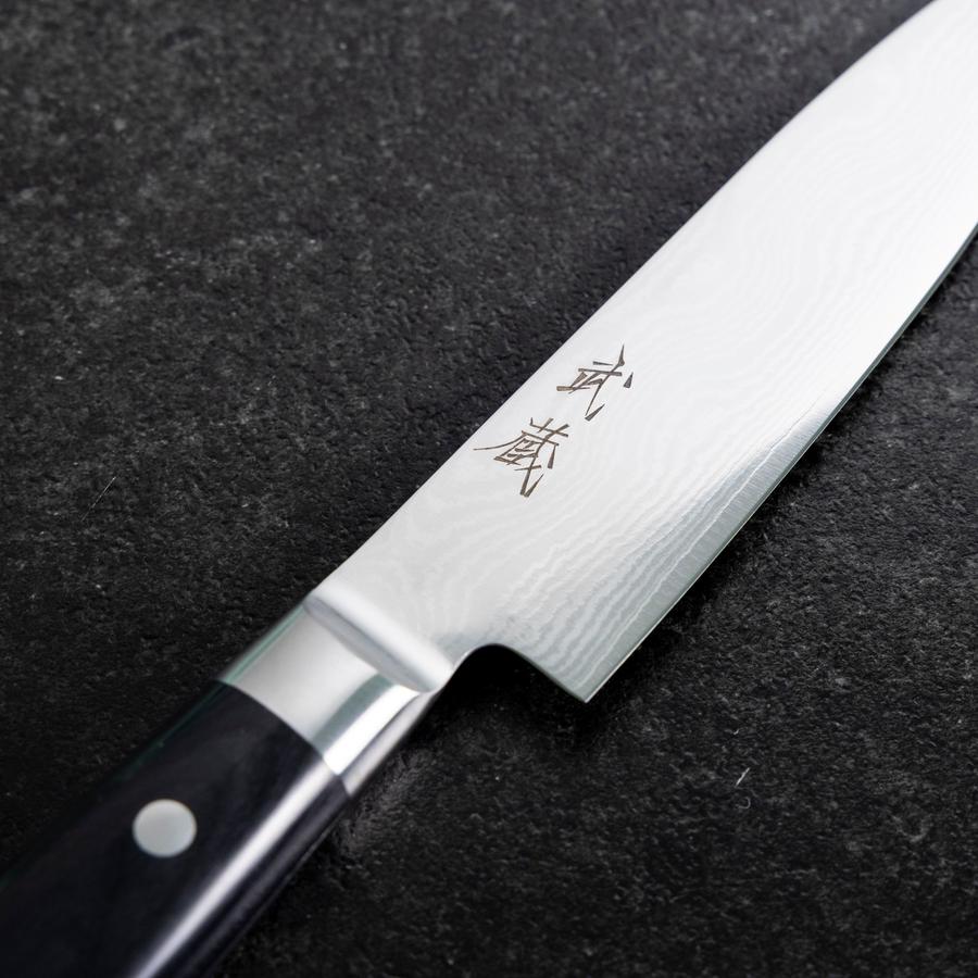 Gyuto VG-10 Damascus Western Round Handle 150mm (5.9”)-[Musashi]-[Japanese-Kitchen-Knives]