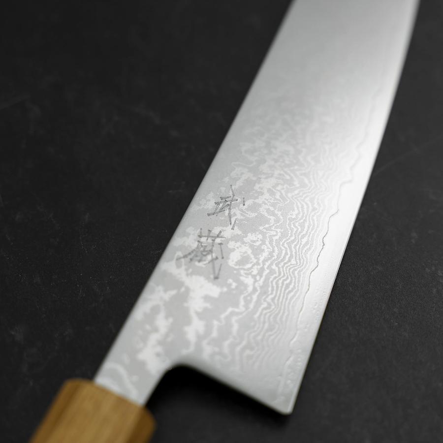 Gyuto VG-10 Damascus Yaki Urushi Handle 210mm-[Musashi]-[Japanese-Kitchen-Knives]
