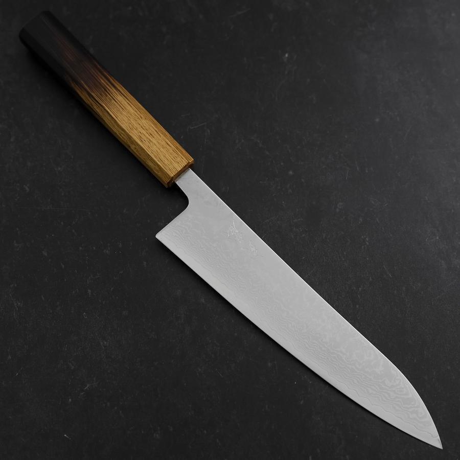 Gyuto VG-10 Damascus Yaki Urushi Handle 210mm-[Musashi]-[Japanese-Kitchen-Knives]