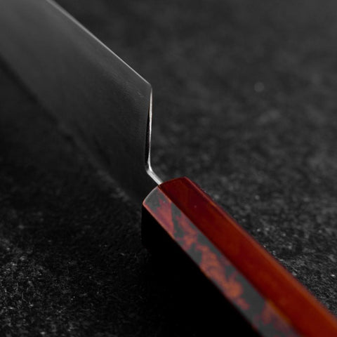 Gyuto VG-10 Damascus Yamanaka Red Urushi Handle 210mm (8.3”)-[Musashi]-[Japanese-Kitchen-Knives]