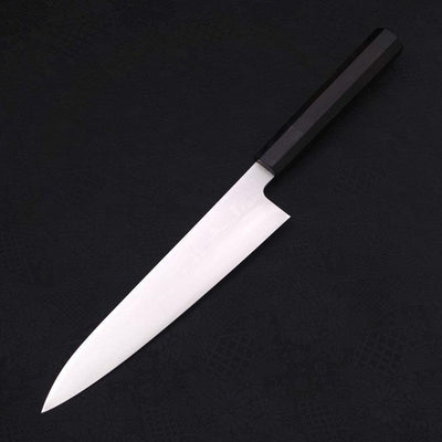 Gyuto VG-10 Polished Double Buffalo Ebony Handle 210mm-Polished-VG-10-Japanese Handle-[Musashi]-[Japanese-Kitchen-Knives]