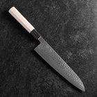 Gyuto VG-10 Tsuchime Damascus Buffalo Magnolia Handle 210mm (8.3”)-[Musashi]-[Japanese-Kitchen-Knives]