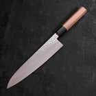 Gyuto VG-10 Tsuchime Damascus Walnut Handle 210mm (8.3”)-[Musashi]-[Japanese-Kitchen-Knives]