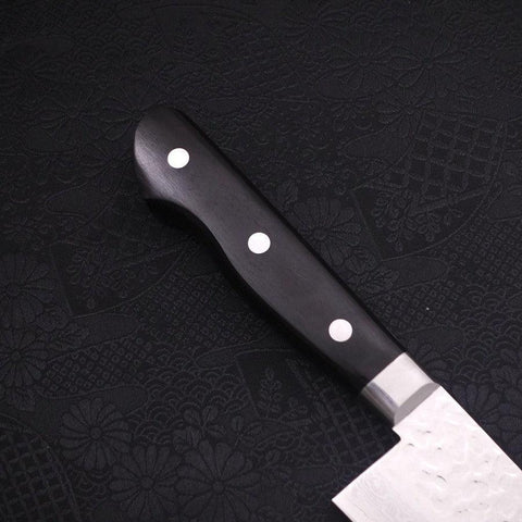Gyuto VG-10 Tsuchime Damascus Western Black Handle 210mm (8.3”)-[Musashi]-[Japanese-Kitchen-Knives]