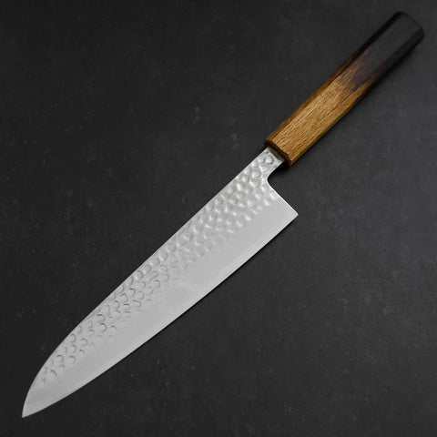 Gyuto VG-10 Tsuchime Damascus Yaki Urushi Handle 210mm (8.3”)-[Musashi]-[Japanese-Kitchen-Knives]