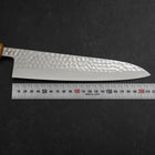 Gyuto VG-10 Tsuchime Damascus Yaki Urushi Handle 210mm (8.3”)-[Musashi]-[Japanese-Kitchen-Knives]